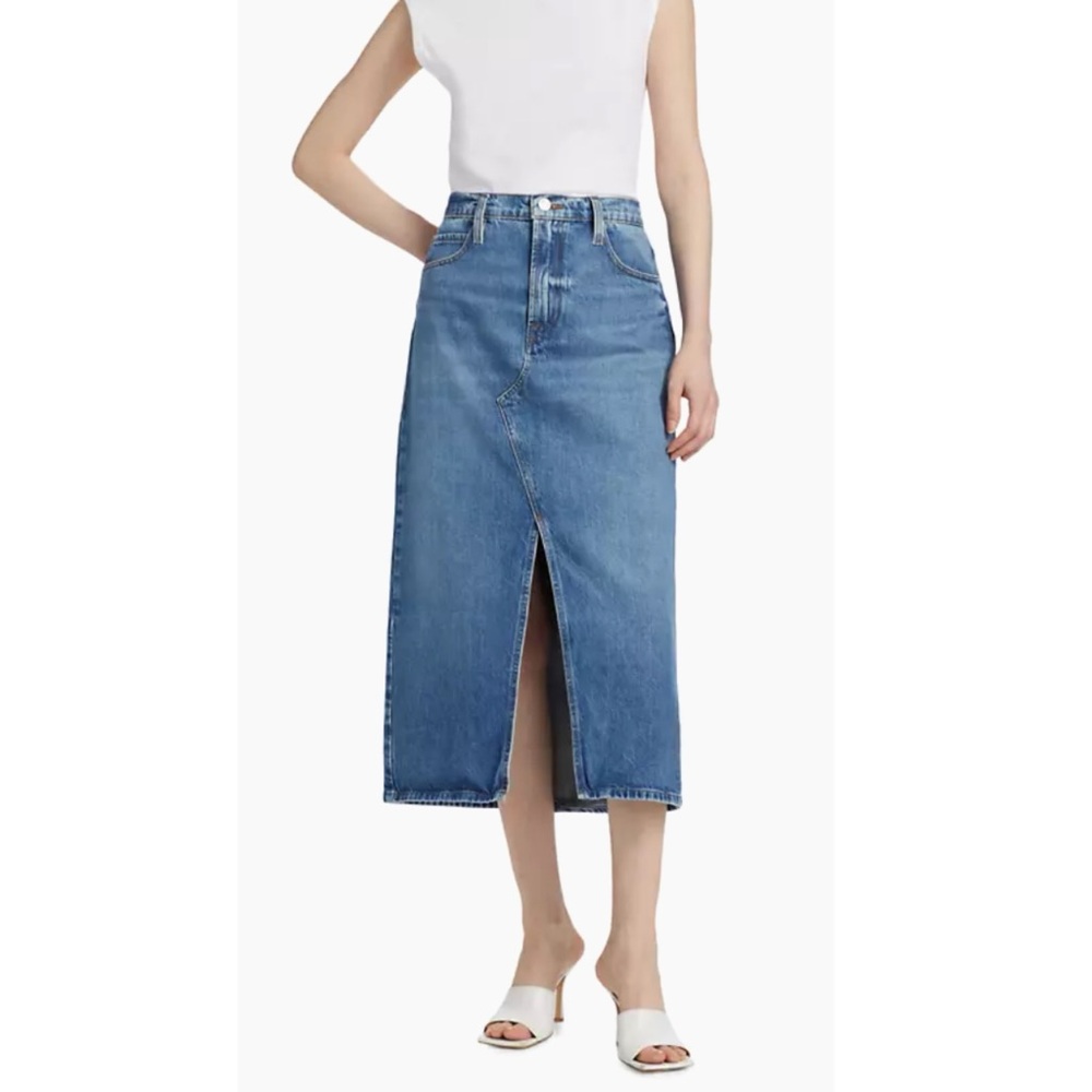 Frame NWT Midaxi Denim Skirt 32 L XL Jeanskirt NEW